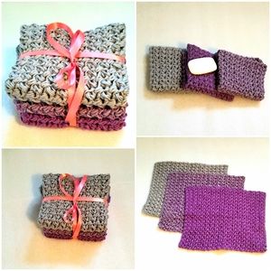 3pc. Handmade Wash/Dish Cloths Set